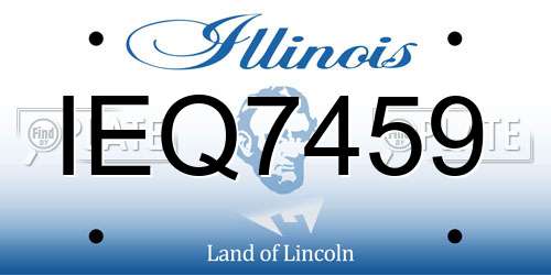 IEQ7459 Illinois License Plate