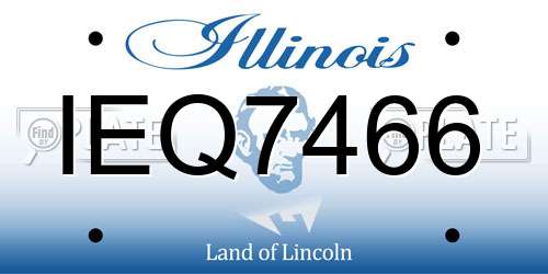 IEQ7466 Illinois License Plate