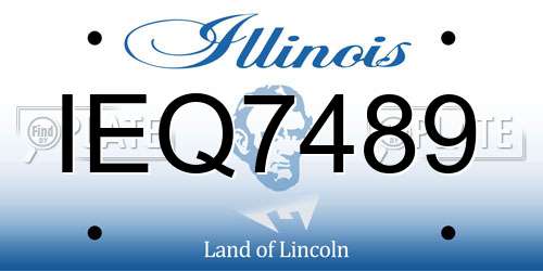 IEQ7489 Illinois License Plate
