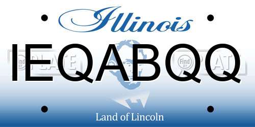 IEQABQQ Illinois License Plate