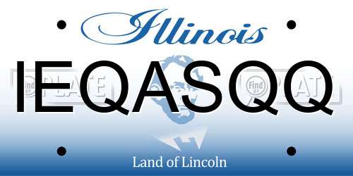 IEQASQQ Illinois License Plate