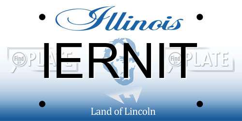 IERNIT Illinois License Plate