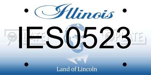 IES0523 Illinois License Plate