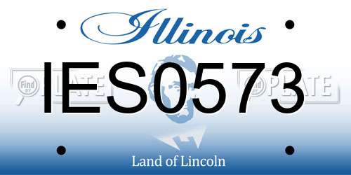 IES0573 Illinois License Plate