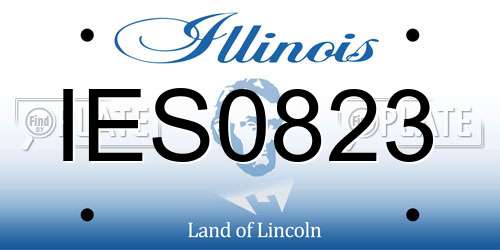 IES0823 Illinois License Plate