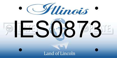 IES0873 Illinois License Plate