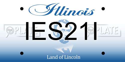 IES21I Illinois License Plate