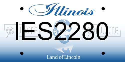 IES2280 Illinois License Plate