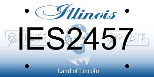 IES2457 Illinois License Plate