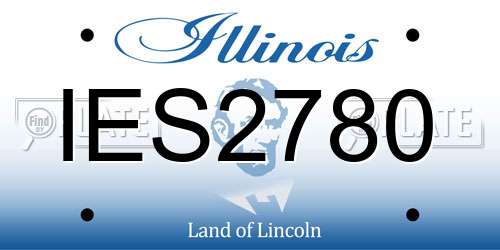 IES2780 Illinois License Plate