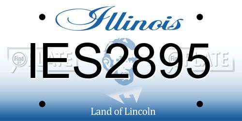 IES2895 Illinois License Plate