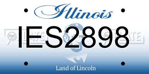 IES2898 Illinois License Plate