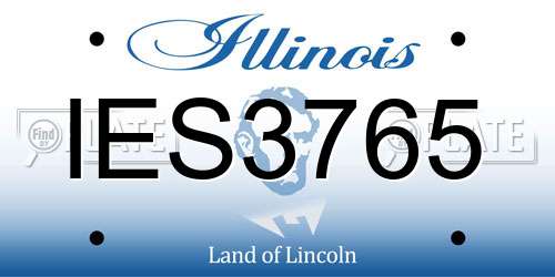 IES3765 Illinois License Plate
