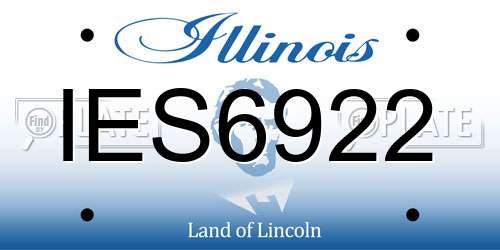IES6922 Illinois License Plate