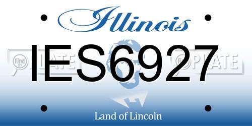 IES6927 Illinois License Plate