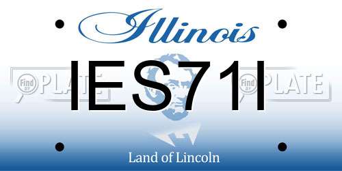 IES71I Illinois License Plate