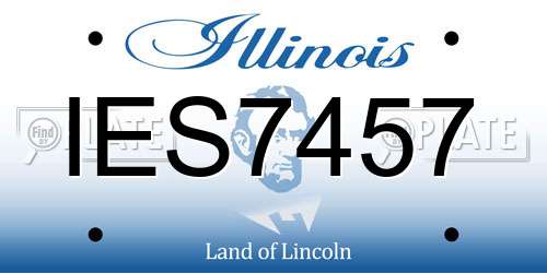 IES7457 Illinois License Plate