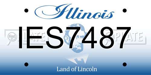 IES7487 Illinois License Plate