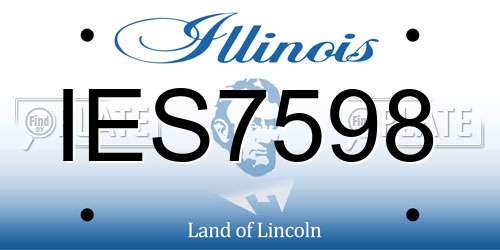 IES7598 Illinois License Plate