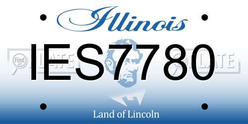 IES7780 Illinois License Plate