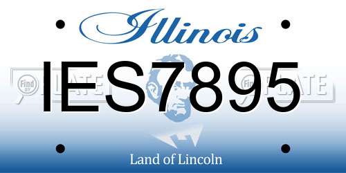IES7895 Illinois License Plate