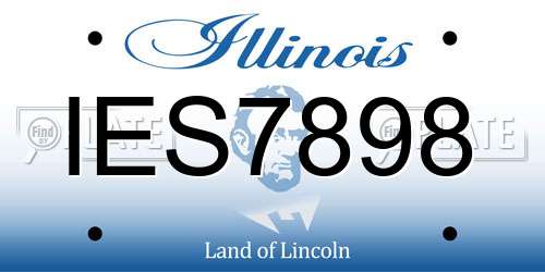 IES7898 Illinois License Plate