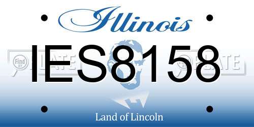 IES8158 Illinois License Plate