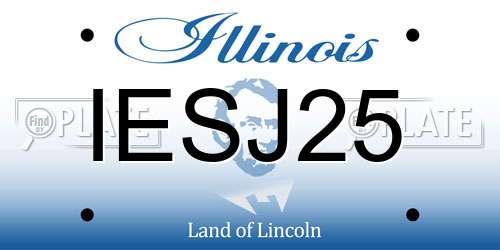 IESJ25 Illinois License Plate