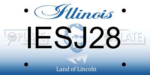 IESJ28 Illinois License Plate