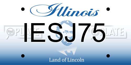 IESJ75 Illinois License Plate