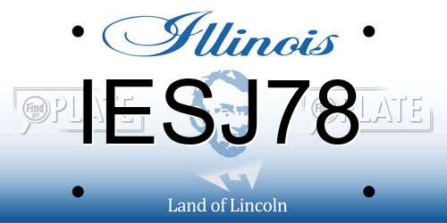 IESJ78 Illinois License Plate