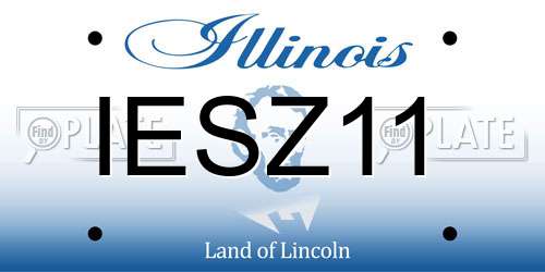 IESZ11 Illinois License Plate