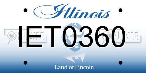 IET0360 Illinois License Plate
