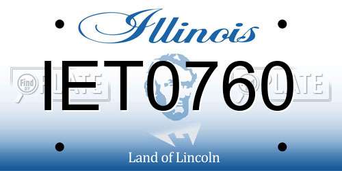 IET0760 Illinois License Plate
