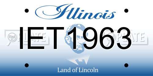 IET1963 Illinois License Plate