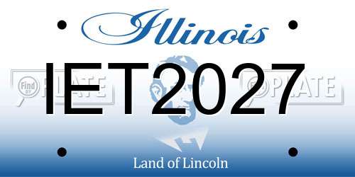IET2027 Illinois License Plate