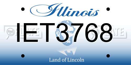 IET3768 Illinois License Plate