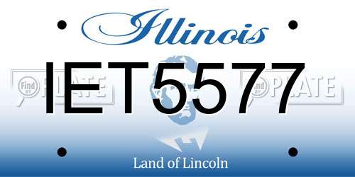 IET5577 Illinois License Plate