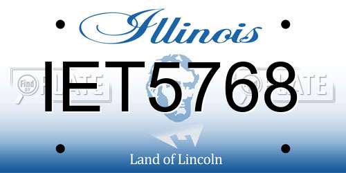 IET5768 Illinois License Plate