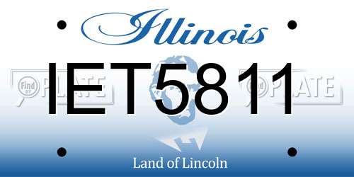 IET5811 Illinois License Plate