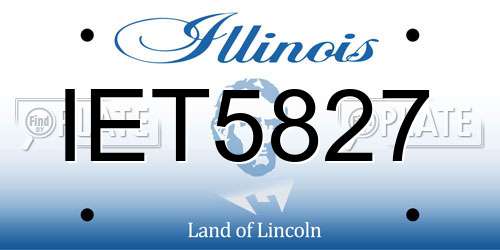 IET5827 Illinois License Plate