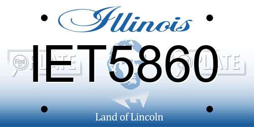 IET5860 Illinois License Plate