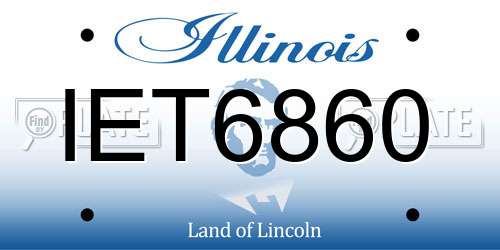 IET6860 Illinois License Plate