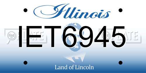 IET6945 Illinois License Plate