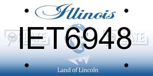 IET6948 Illinois License Plate