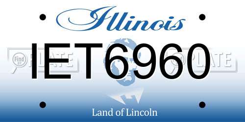 IET6960 Illinois License Plate