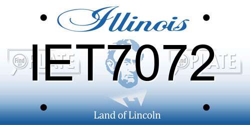 IET7072 Illinois License Plate