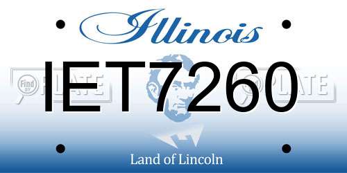 IET7260 Illinois License Plate