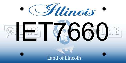 IET7660 Illinois License Plate