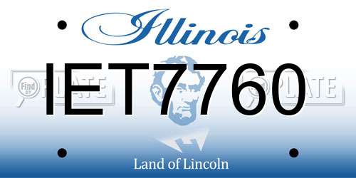 IET7760 Illinois License Plate
